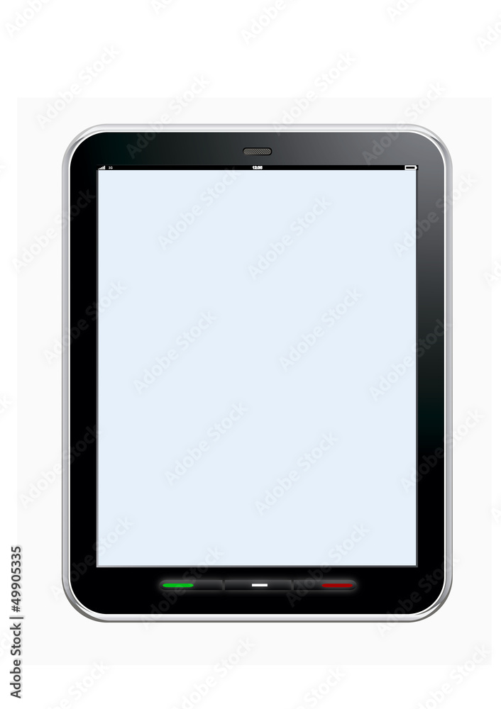 Digital tablet with abstract blue screen Digital tablet with abstract blue screen