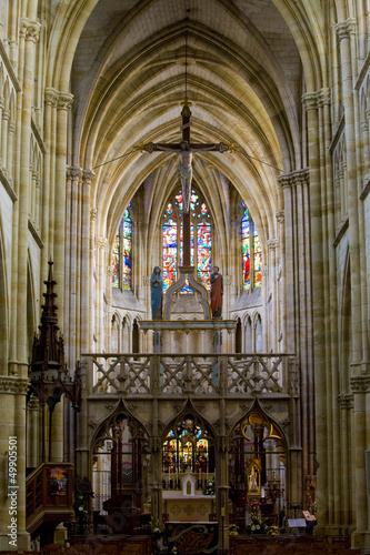 interior of basilica Notre-Dame-de-l´Eoine, L'Epine, Champagne,