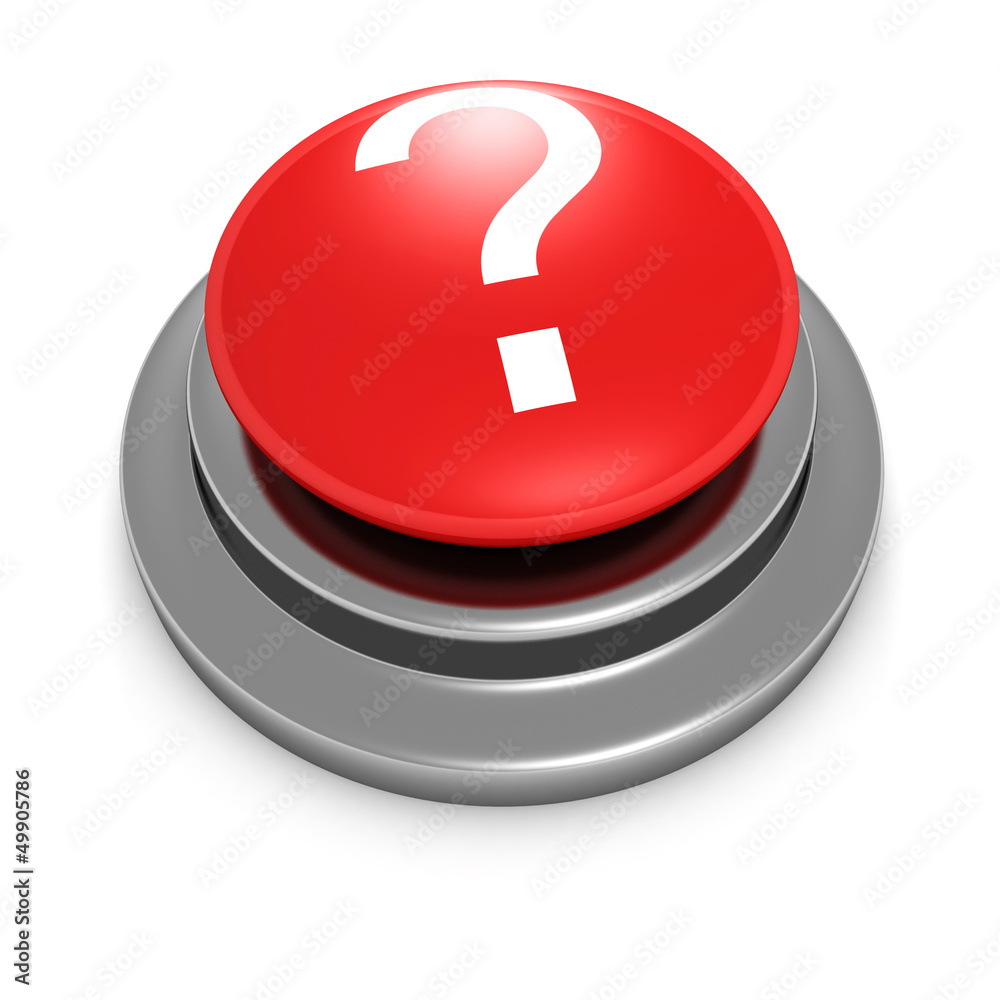3d red button with question mark 3d red button with question mark