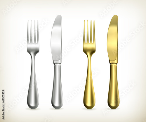 Table knife and fork