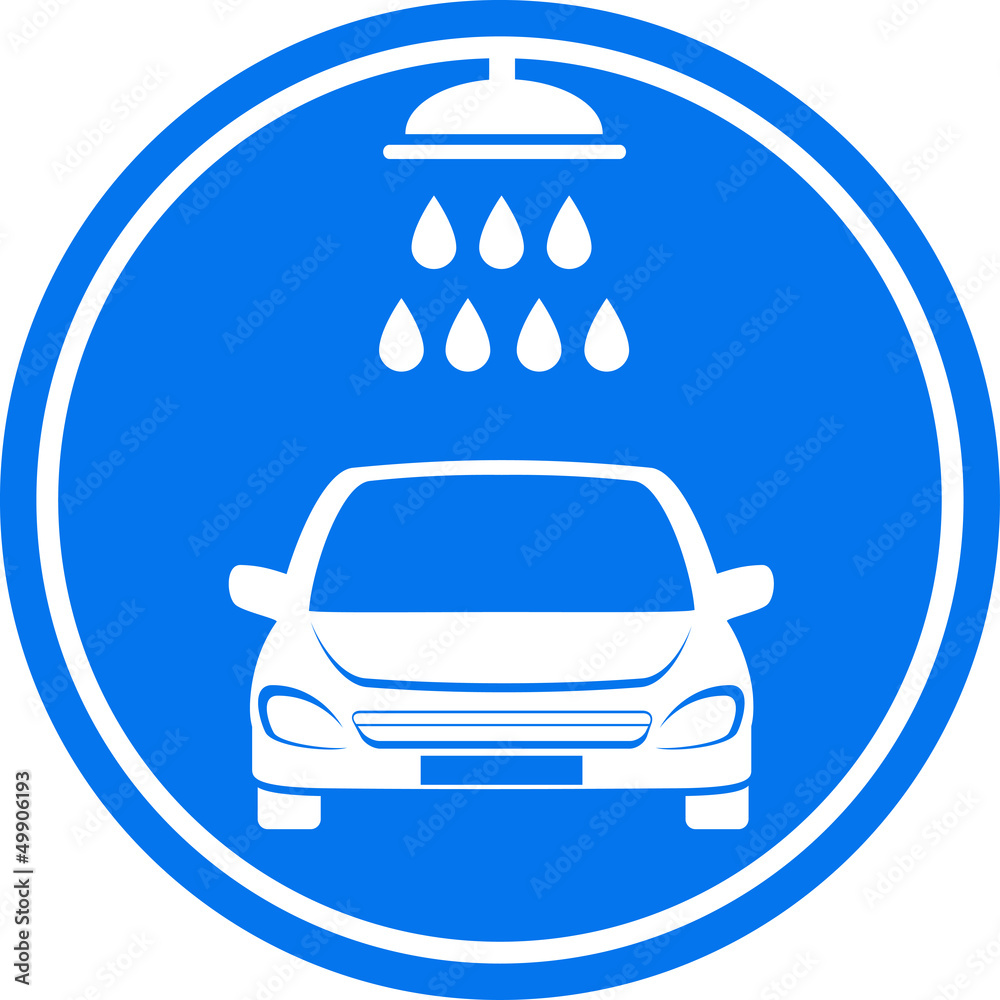blue car wash icon