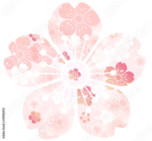 桜の形の桜吹雪