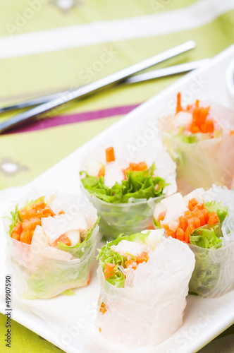 fresh spring rolls popular in vietnam