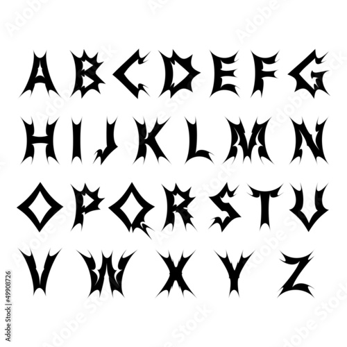Font alphabet