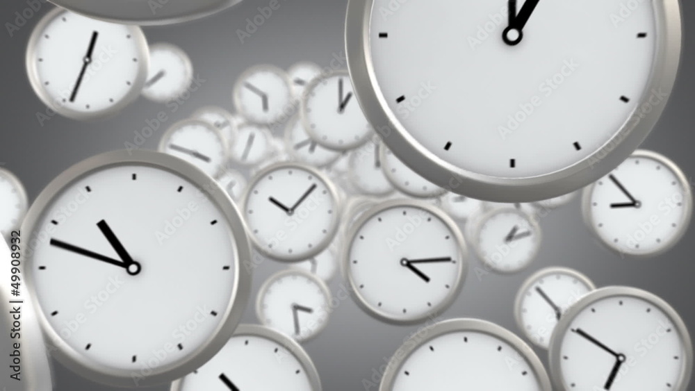 you need to hurry, background of flying time, looped