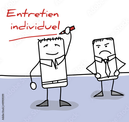 Personnage qui écrit Entretien individuel