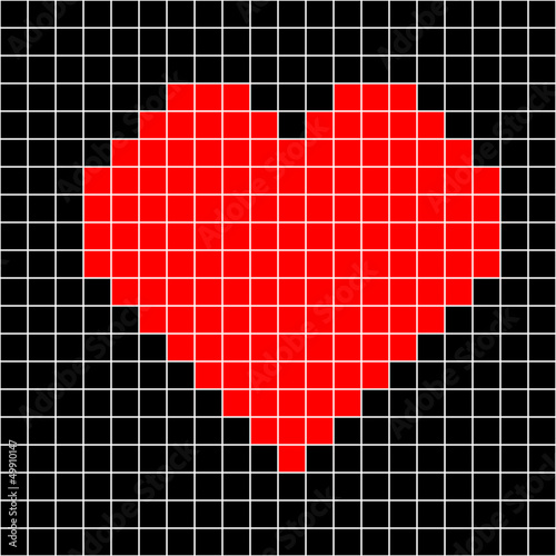 cross-stitch heart pattern vector