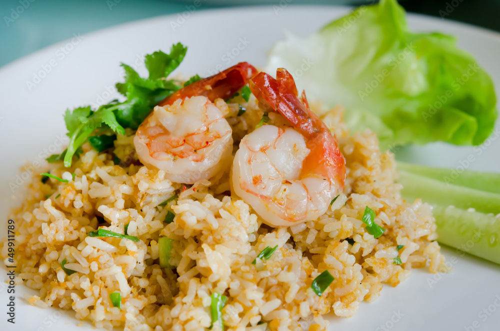 rice and shrimp