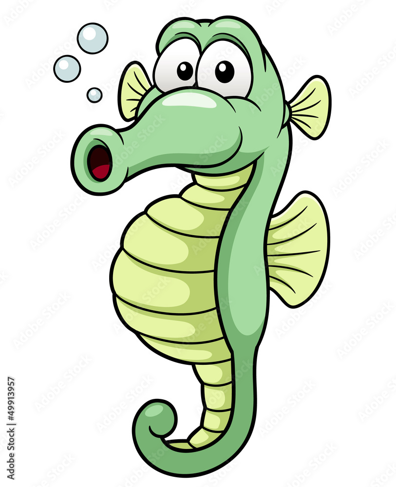 Fototapeta premium illustration of seahorse cartoon