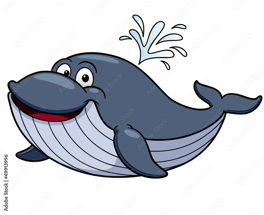 Obraz premium illustration of cartoon whale
