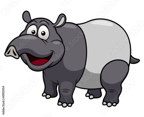 illustration of cartoon tapir