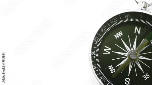 Black compass pointing north.