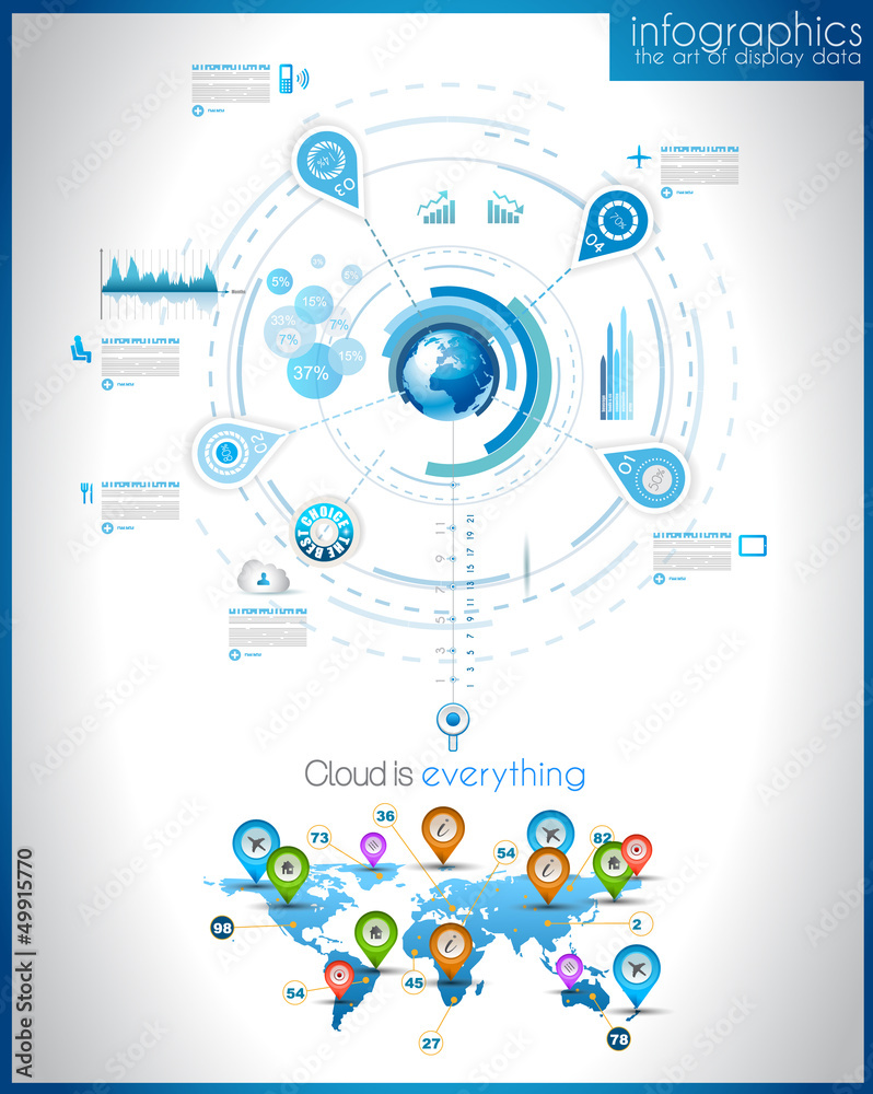 Infographic template for statistic data visualization.