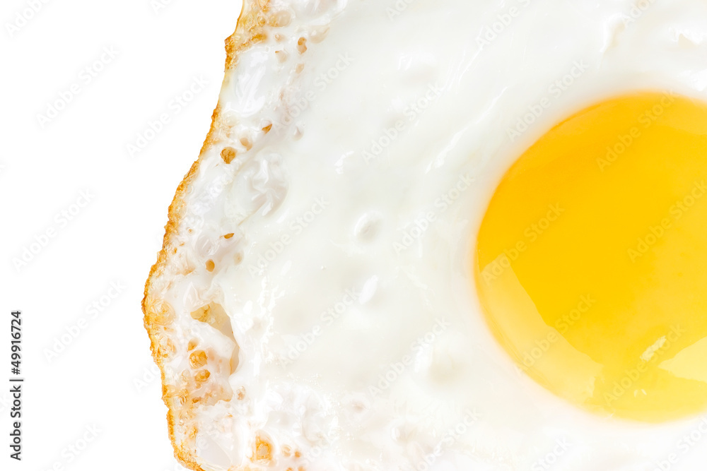 Fried egg closeup