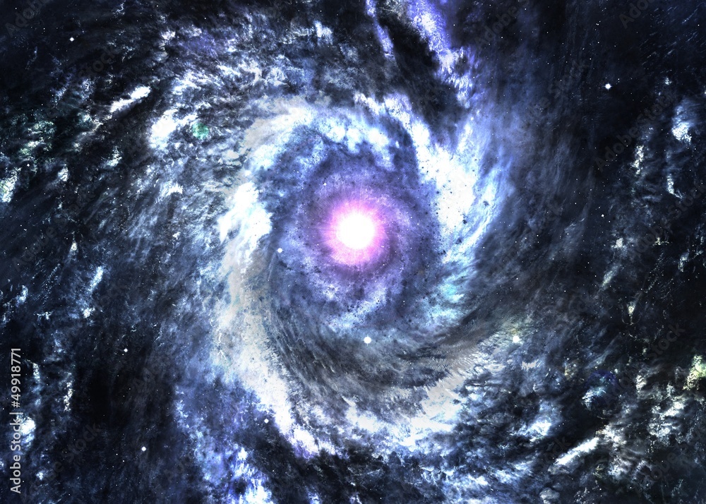 Fototapeta premium Awesome space background with the explosion of star