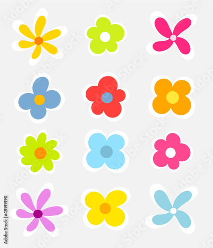 Set of flowers