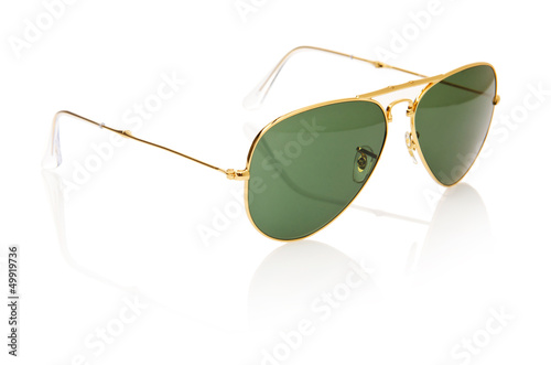 Elegant sunglasses isolated on the white