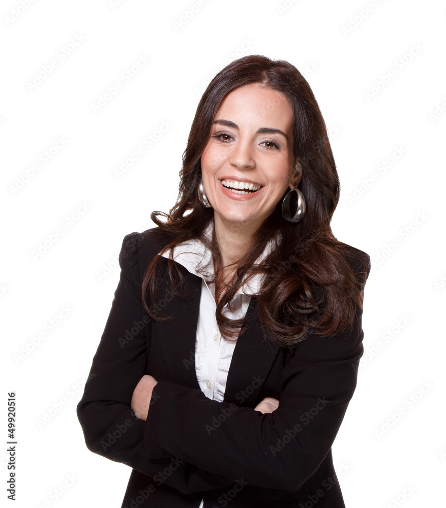 Confident Businesswoman On A White Background Confident Businesswoman On A White Background