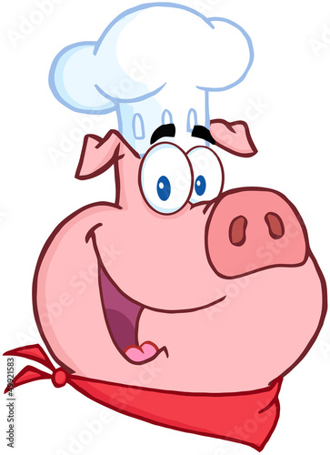 Happy Pig Chef Head