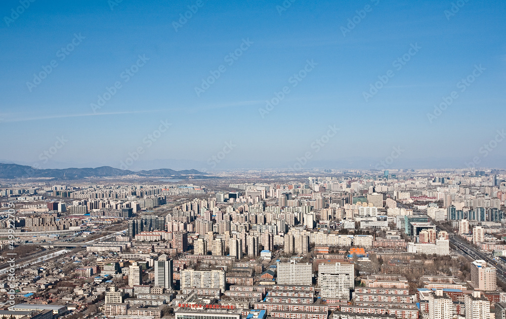 airview panorama of Beijing, China