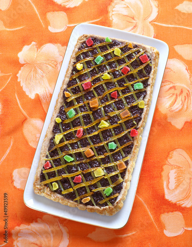 Naklejka Easter cake with chocolate and coconut