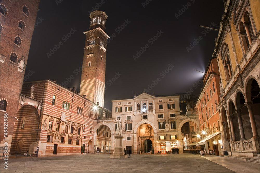 Verona - Piazza Erbe at night