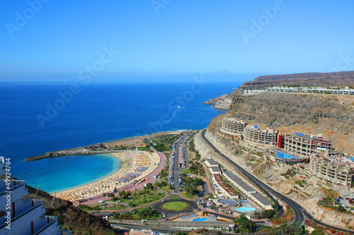 Puerto Rico, amazing scape on coastline , Gran Canaria, Spain