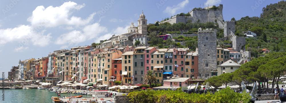 Portovenere, panoramic composition.Liguria,Italy.