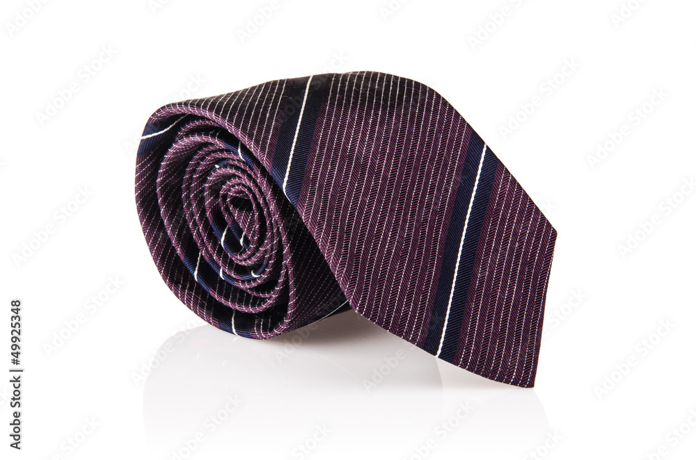Elegant silk male tie ( necktie ) on white Elegant silk male tie ( necktie ) on white