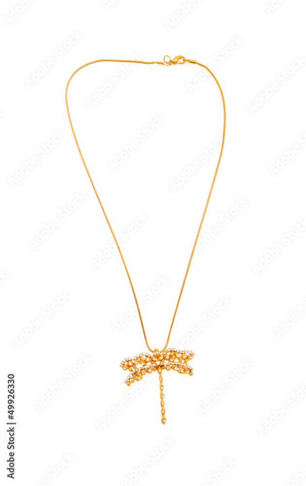 Elegant necklace isolated on the white background Elegant necklace isolated on the white background