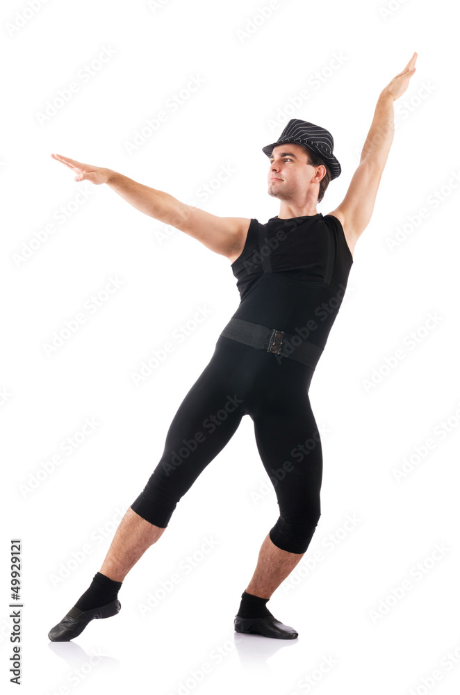 Dancer isolated on the white background Dancer isolated on the white background