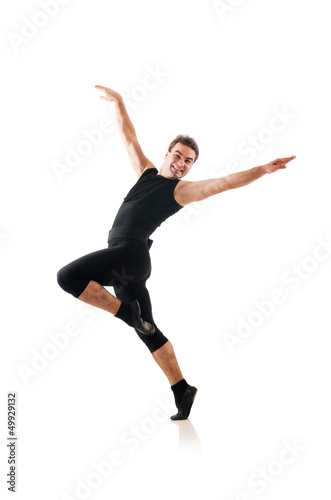 Dancer isolated on the white background