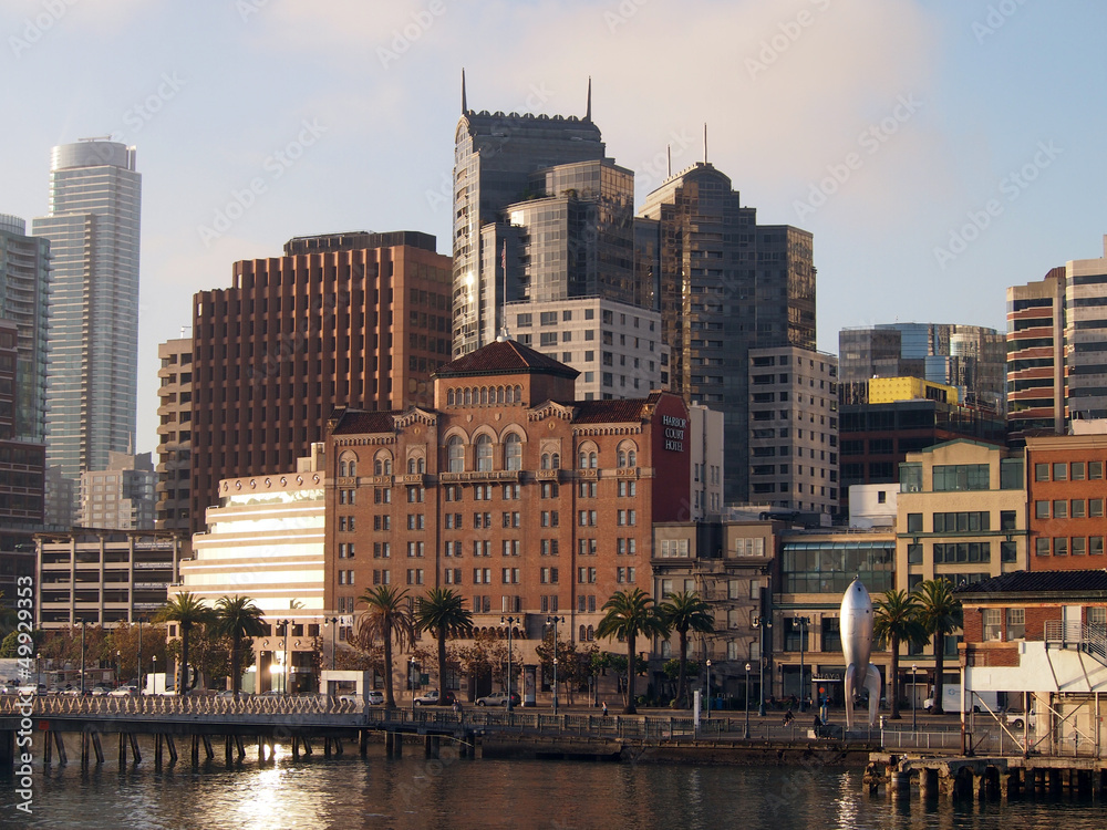 San Francisco Pier, Cityscape, and Rocketship