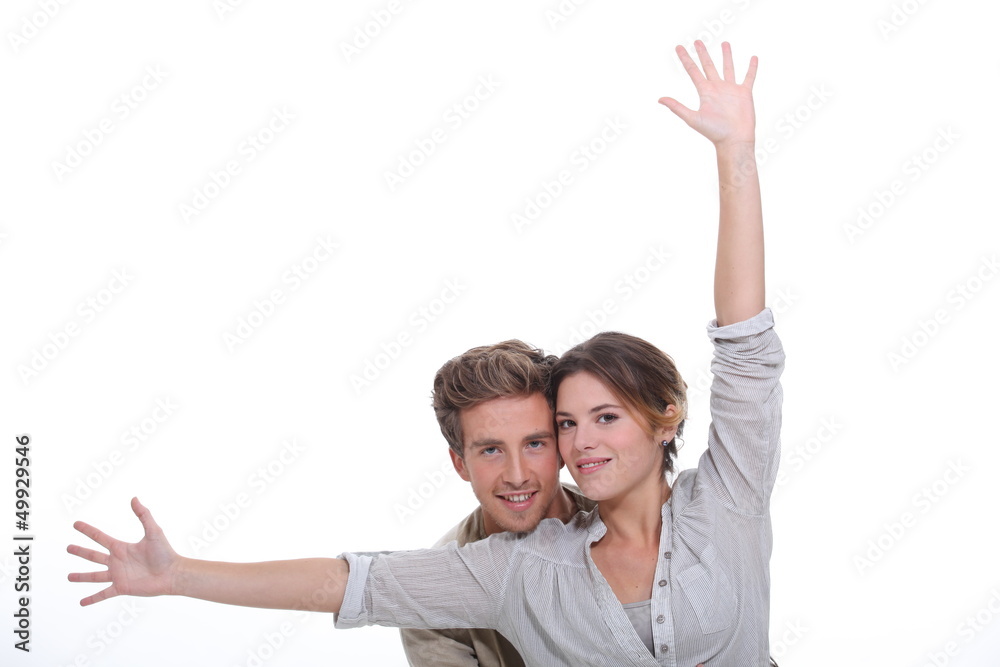 Couple dancing in studio Couple dancing in studio