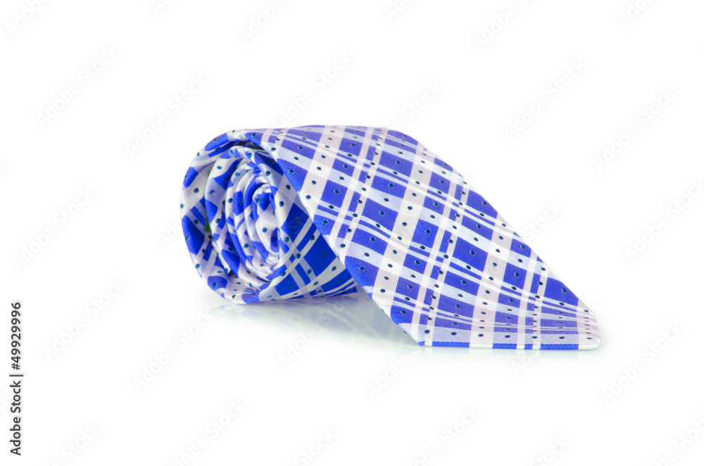 Elegant silk male tie ( necktie ) on white Elegant silk male tie ( necktie ) on white