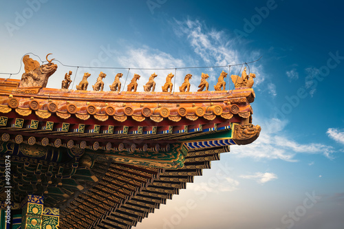 Photography the eaves of forbidden city