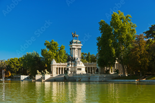 Retiro Park in Madrid Spain