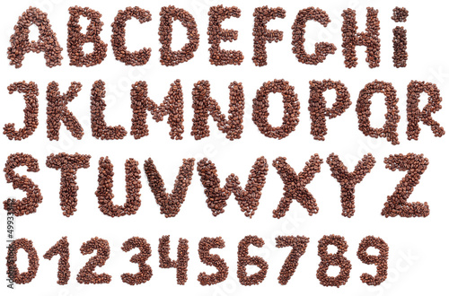 Alphabet of coffee