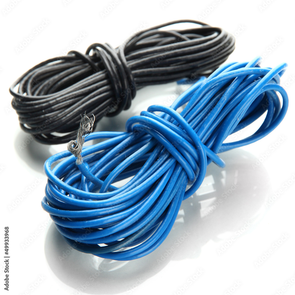 Cables, isolated on white Cables, isolated on white