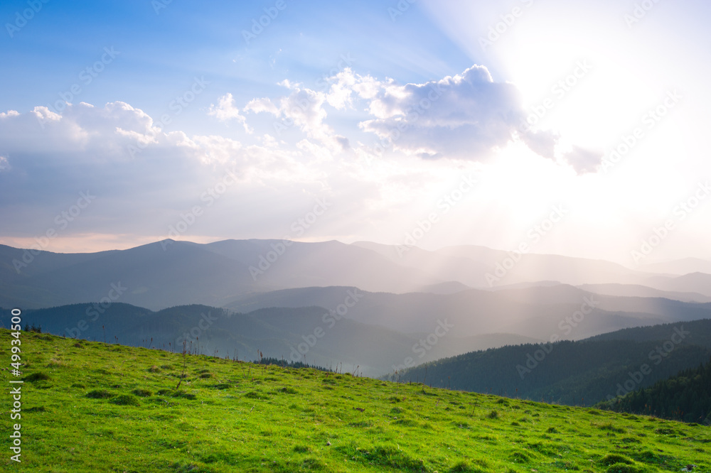 Obraz premium landscape at sunset