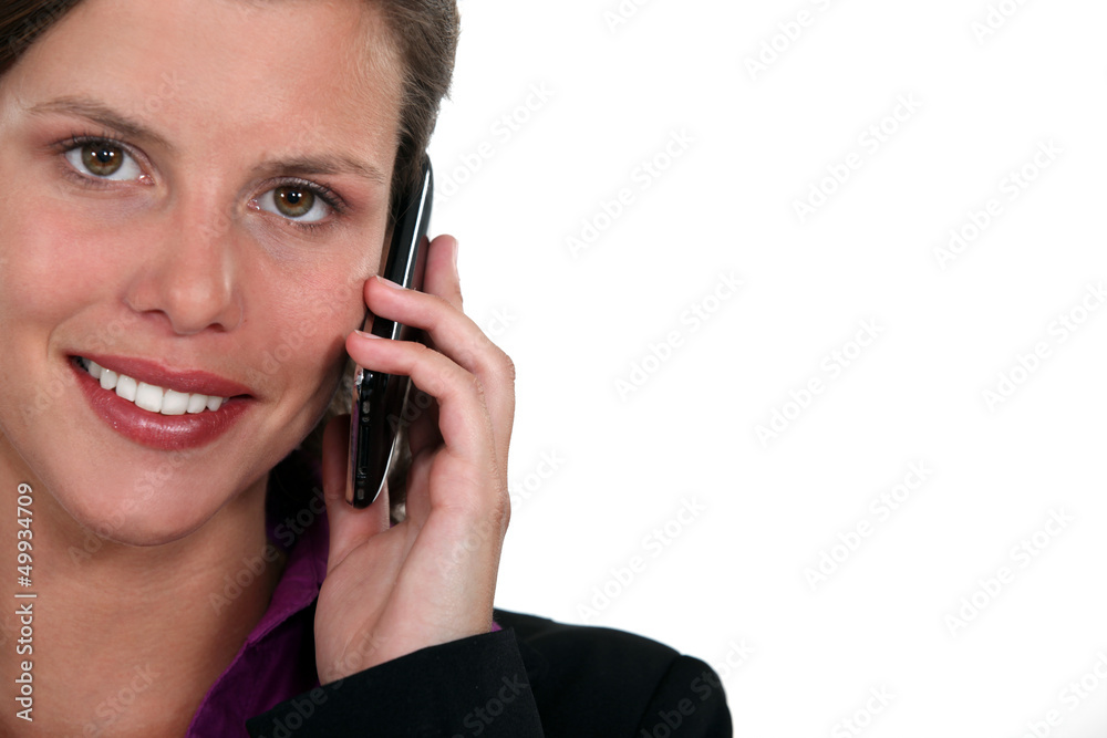 Businesswoman using a cellphone