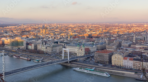 Budapest view from Gellert hill, Hungary