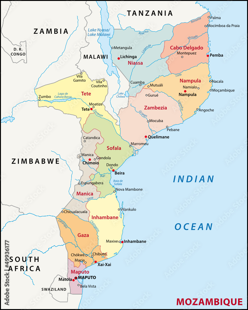 Mosambik Administrativ