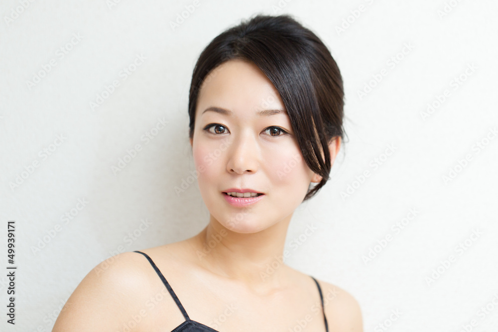 Beautiful asian woman on white background Beautiful asian woman on white background