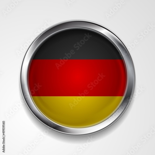 Free Download Vector button with stylish metallic frame. German flag - GFXLoad