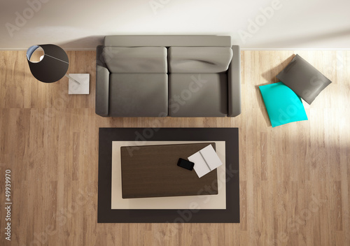 Quadro em tela salon haut