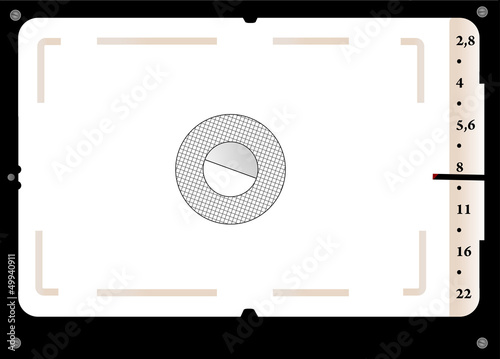 Classic SLR viewfinder, with free space for your pics, vector