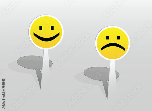 Sticker with two smiles