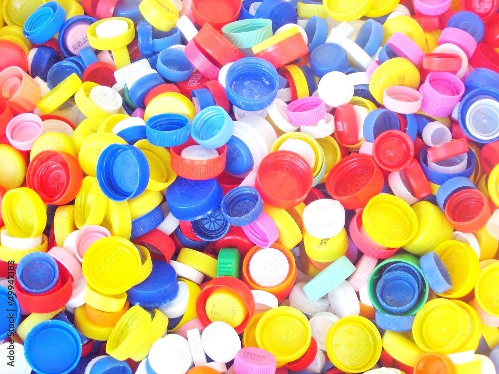 plastic caps ready to be recycled plastic caps ready to be recycled