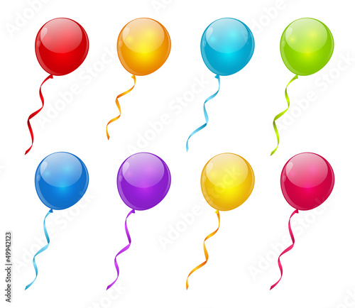 Set of glossy balloons